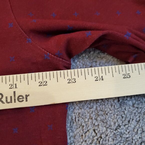 Johnnie O Shirt Mens Medium Red 1/4 Zip Golf Geometric Performance Maroon - Picture 9 of 11